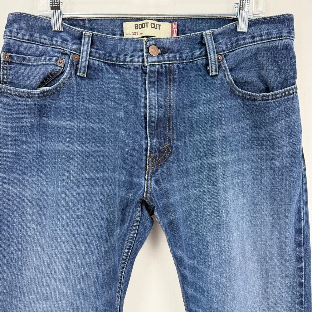 Levi's 527‎ Mens Jeans Boot Cut Blue Denim 36x34 - Picture 12 of 15